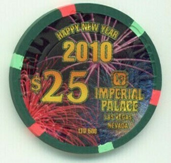 Imperial Palace Happy New Year 2010 $25 Casino Chip