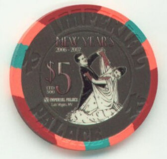 Imperial Palace New Year's 2007 $5 Casino Chip 