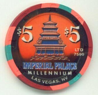 Imperial Palace Millennium $5 Casino Chip