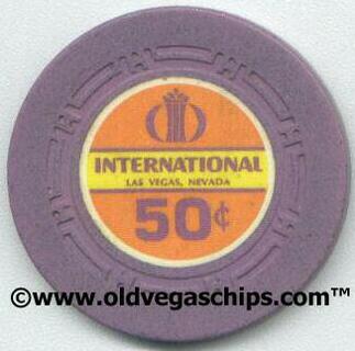 Las Vegas International Hotel First Issue 50¢ Casino Chip