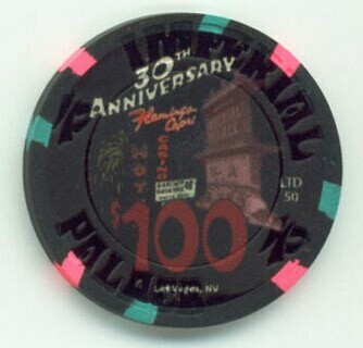 Imperial Palace 30th Anniversary $100 Casino Chip 