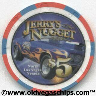 Las Vegas Jerry's Nugget Race Car $5 Casino Chip