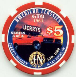 Las Vegas Jerry's Nugget 1964 GTO $5 Casino Chip