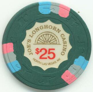 Las Vegas Joe's Longhorn $25 Casino Poker Chips
