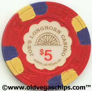 Las Vegas Joe's Longhorn $5 Casino Chips