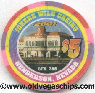 Joker's Wild Richard Petty 2001 $5 Casino Chip 