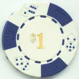 Kings Crown Gold $1 Poker Chip