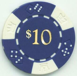 Kings Crown Gold $10 Poker Chip