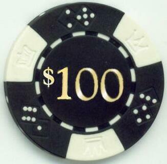 Kings Crown Gold $100 Poker Chip