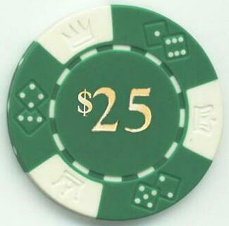 Kings Crown Gold $25 Poker Chip