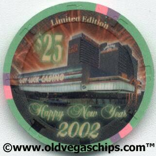 Lady Luck Happy New Year 2002 $25 Casino Chip