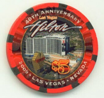 Las Vegas Hilton Elvis Marquee 2010 $5 Casino Chip