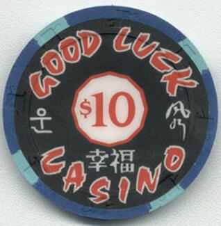 Good Luck Casino Paul-Son Clay Poker Chips $10