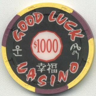 Good Luck Casino Paul-Son Clay Poker Chips $1000
