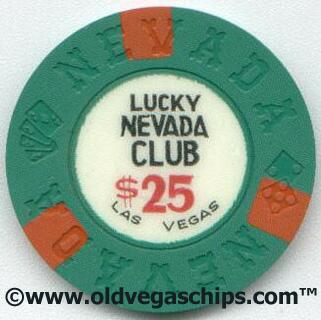 Lucky Nevada Club $25 Casino Chip