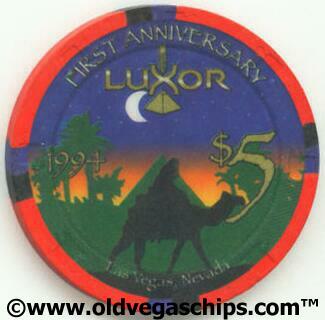 Las Vegas Luxor 1st. Anniversary $5 Casino Chip
