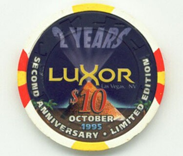 Las Vegas Luxor 2 Year Anniversary $10 Casino Chip
