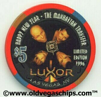 Las Vegas Luxor Manhattan Transfer New Year 1996 $5 Casino Chip