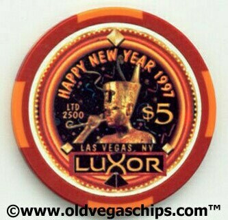 Las Vegas Luxor New Year 1997 $5 Casino Chip