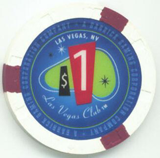 Las Vegas Club New Rack $1 Casino Chip 