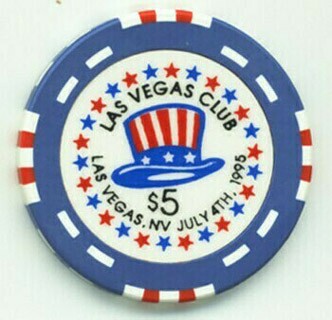 Las Vegas Club 4th of July 1995 $5 Casino Chip