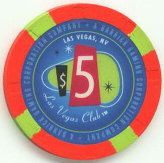 Las Vegas Club New Rack $5 Casino Chip