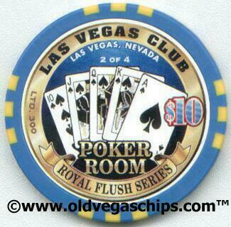 Las Vegas Club Poker Room Spades $10 Casino Chip