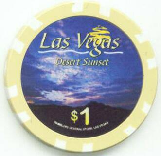 Las Vegas Desert Sunset $1 Poker Chips