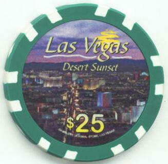 Las Vegas Desert Sunset $25 Poker Chip