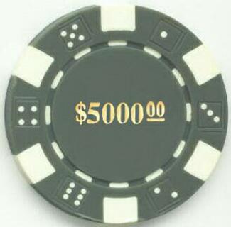 Las Vegas Gold $5000 Poker Chips 