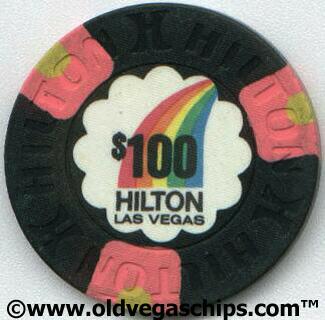 Las Vegas Hilton Rainbow $100 Casino Chip