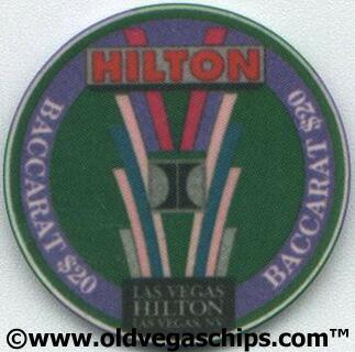 Las Vegas Hilton Baccarat $20 Casino Chips