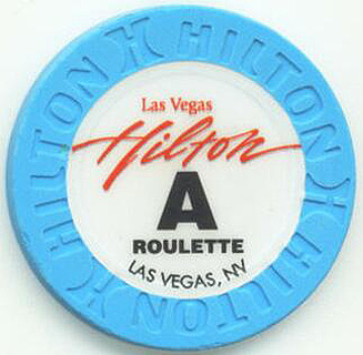 Las Vegas Hilton Baby Blue Roulette Chip