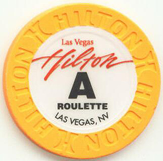 Las Vegas Hilton Orange Roulette Chip