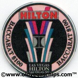 Las Vegas Hilton Baccarat $100 Casino Chip