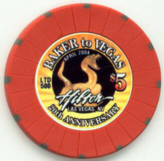 Las Vegas Hilton Baker to Vegas 2004 $5 Casino Chip 