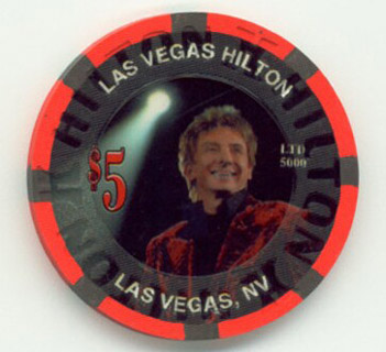 Las Vegas Hilton Barry Manilow $5 Casino Chip