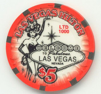 Las Vegas Hilton Vegas Centennial $5 Casino Chip