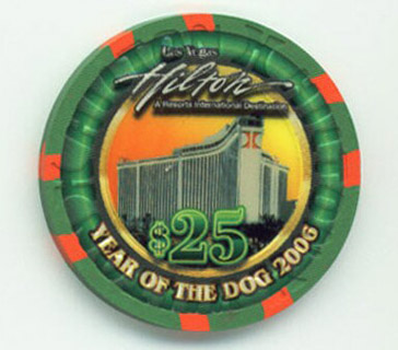 Las Vegas Hilton Chinese New Year Dog $25 Casino Chip