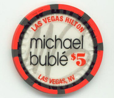 Las Vegas Hilton Michael Buble $5 Casino Chip