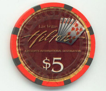 Las Vegas Hilton Poker Room $5 Casino Chip