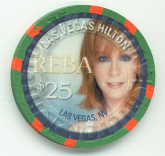Las Vegas Hilton Reba McEntire $25 Casino Chip 