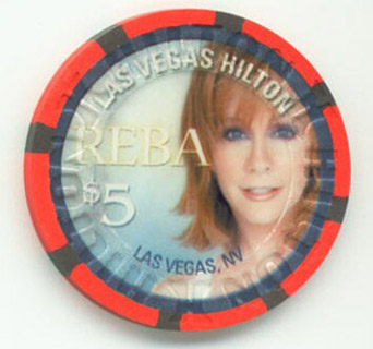 Las Vegas Hilton Reba McEntire $5 Casino Chip 