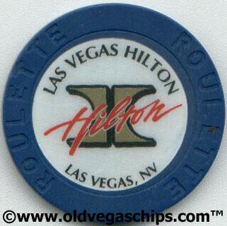 Las Vegas Hilton Blue Roulette Chip