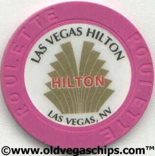 Las Vegas Hilton Marquee Pink Roulette Chip