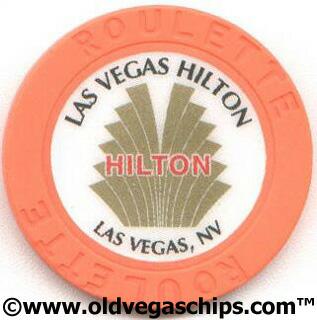 Las Vegas Hilton Marquee Orange Roulette Chip