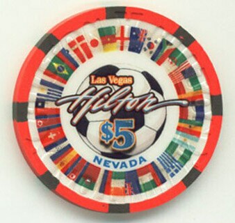 Las Vegas Hilton World Cup Soccer 2010 $5 Casino Chip
