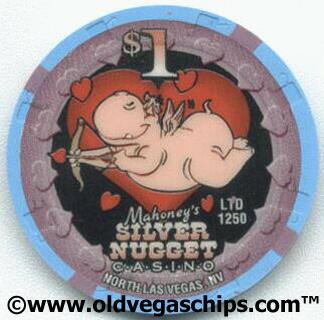 Mahoney's Silver Nugget Valentine's $1 Casino Chip
