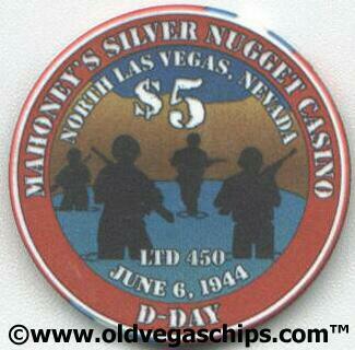 Mahoney's D-Day 1944 $5 Casino Chip 