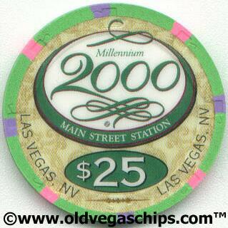 Main Street Station Millennium $25 Casino Chip